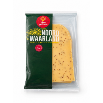 Sliced young matured cumin cheese