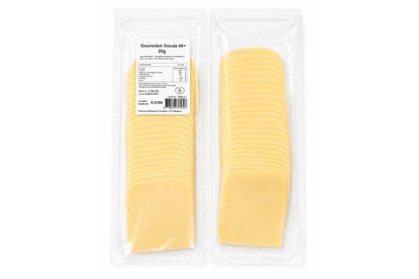 Sliced young mature cheese - 1 KG