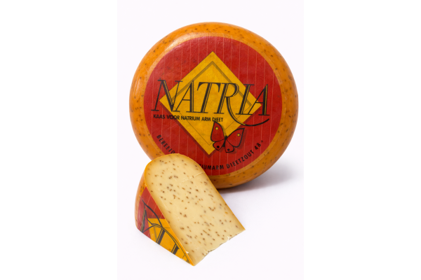Low-salt cumin cheese